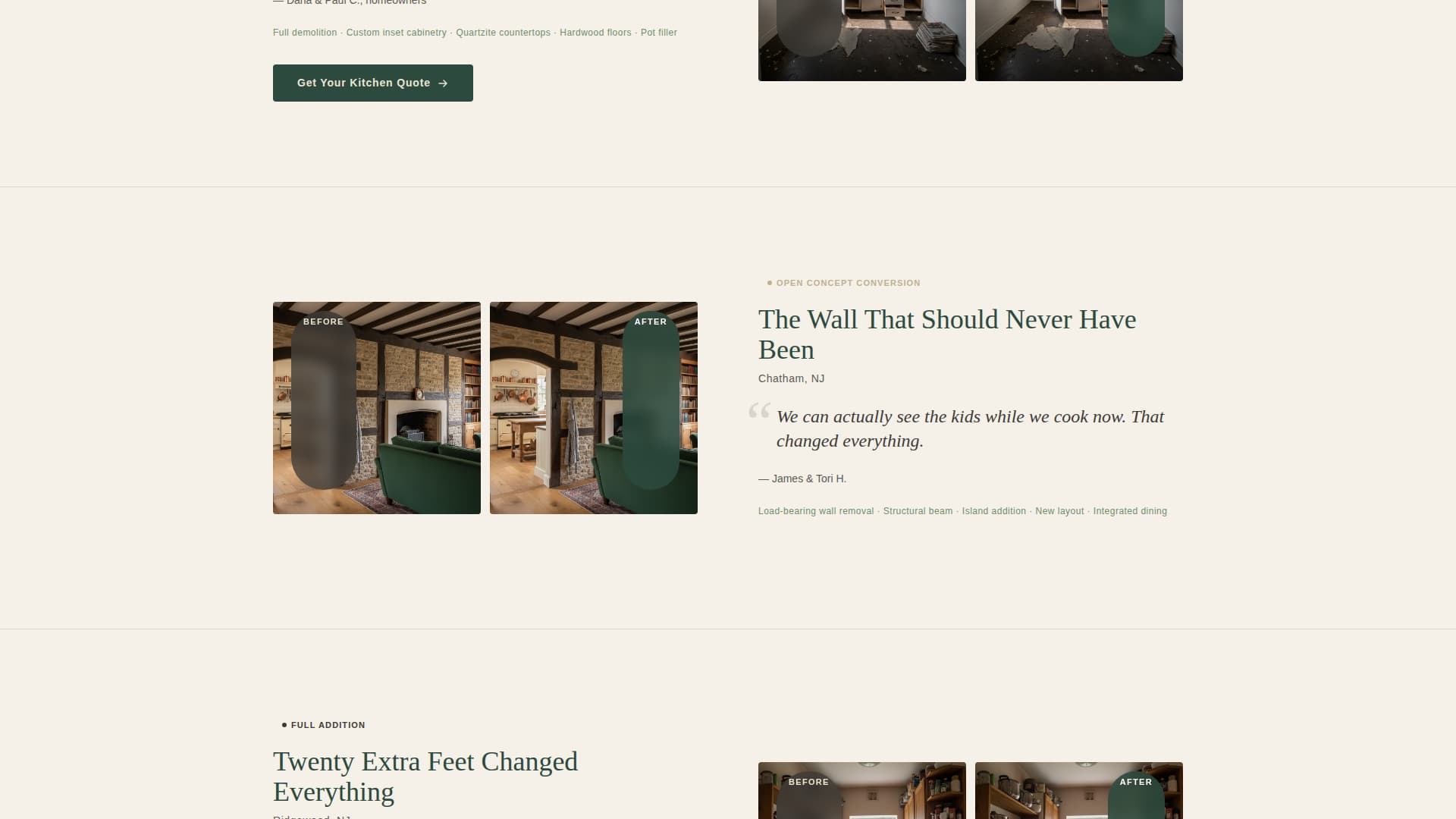 Specialist Kitchen Renovation Professional Website Template