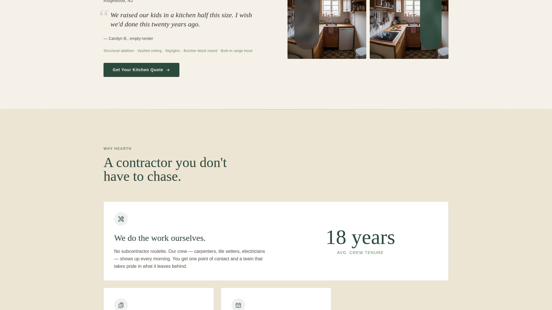 Specialist Kitchen Renovation Professional Website Template