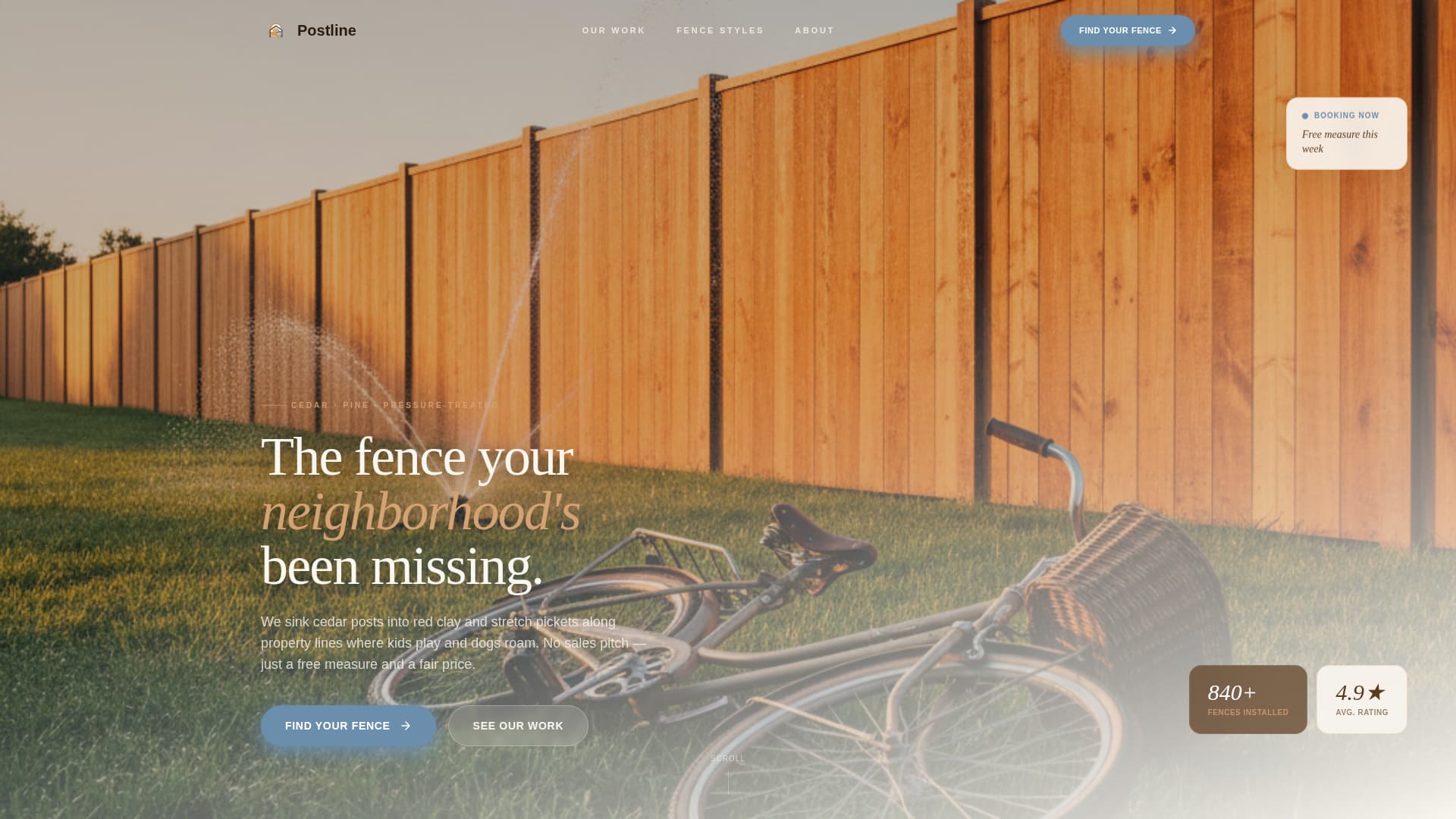 Postline - Trusted Woodfence Landing Page Template