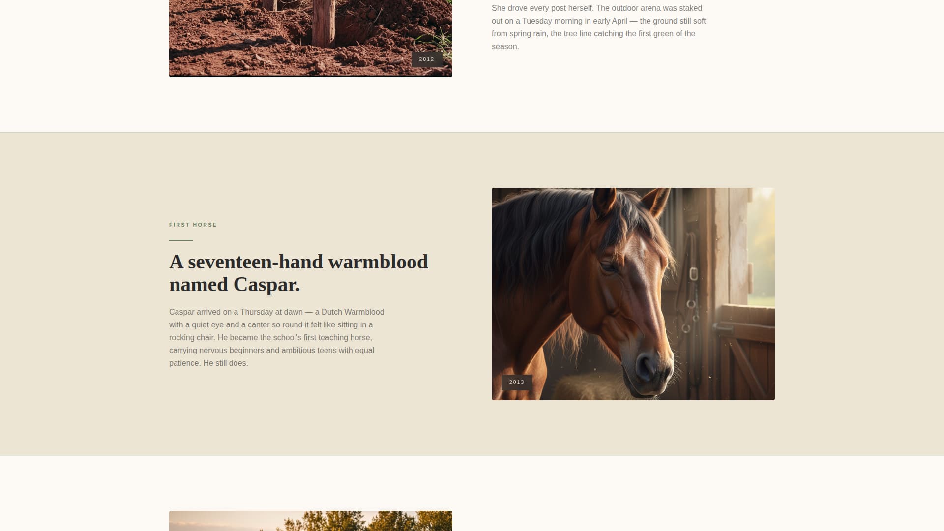 Horse Booking Website Template