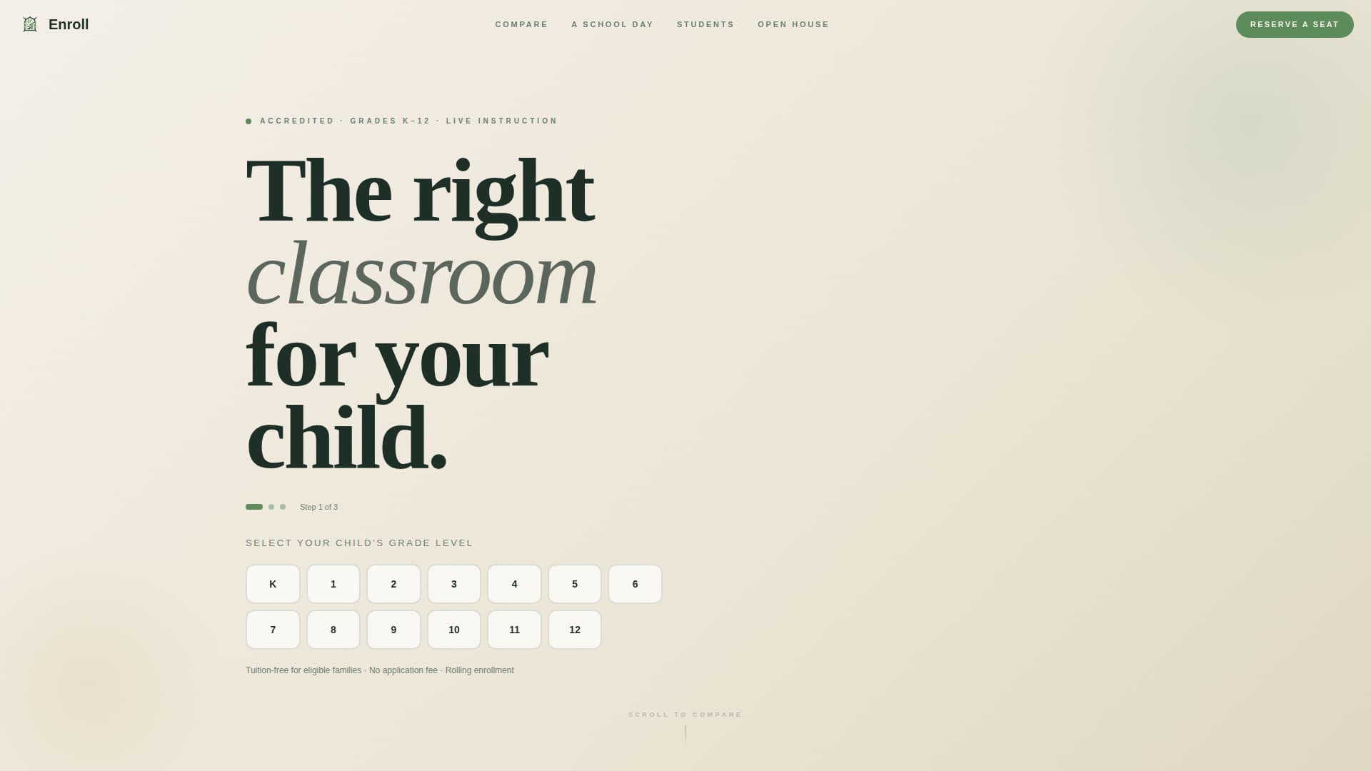 Enroll - Accredited Charter Landing Page Template