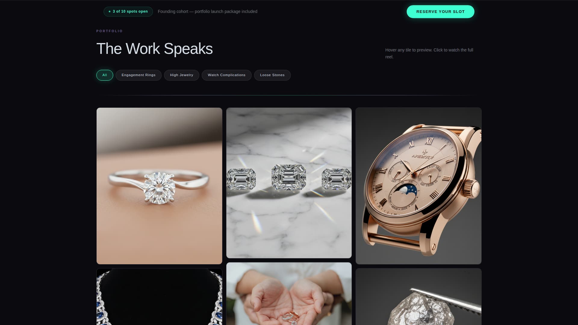 Facet - Cinematic Jeweler Landing Page Template