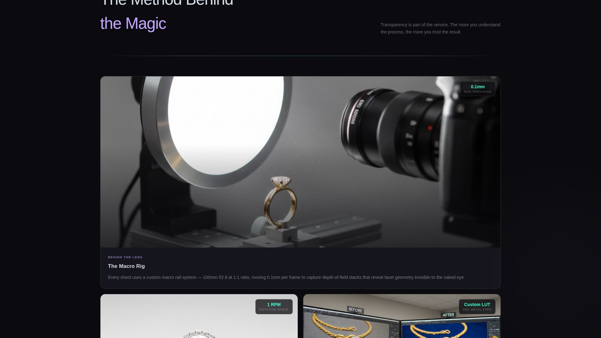 Facet - Cinematic Jeweler Landing Page Template