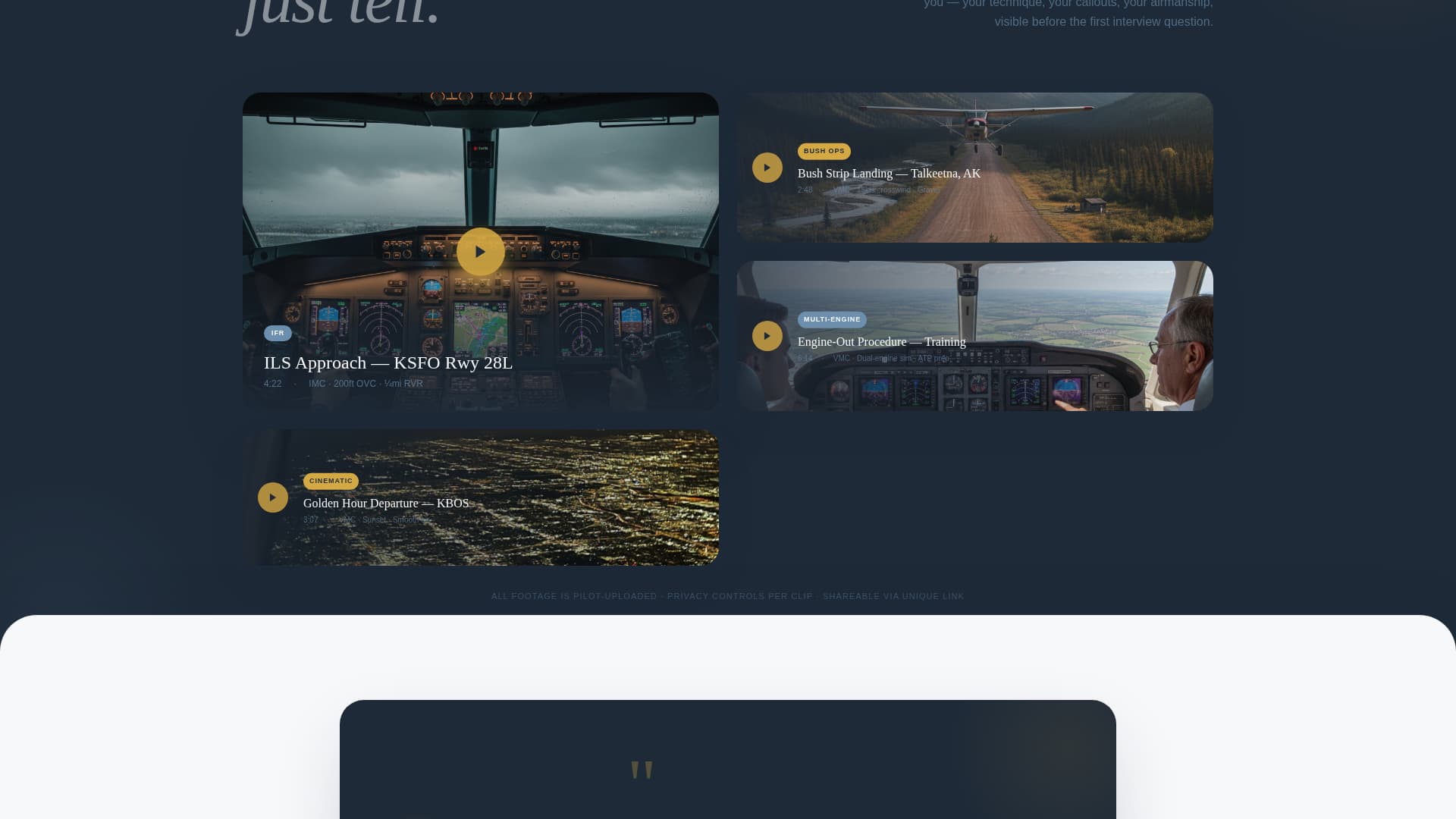 Pilot Profile Specialist Pre-Launch Website Template