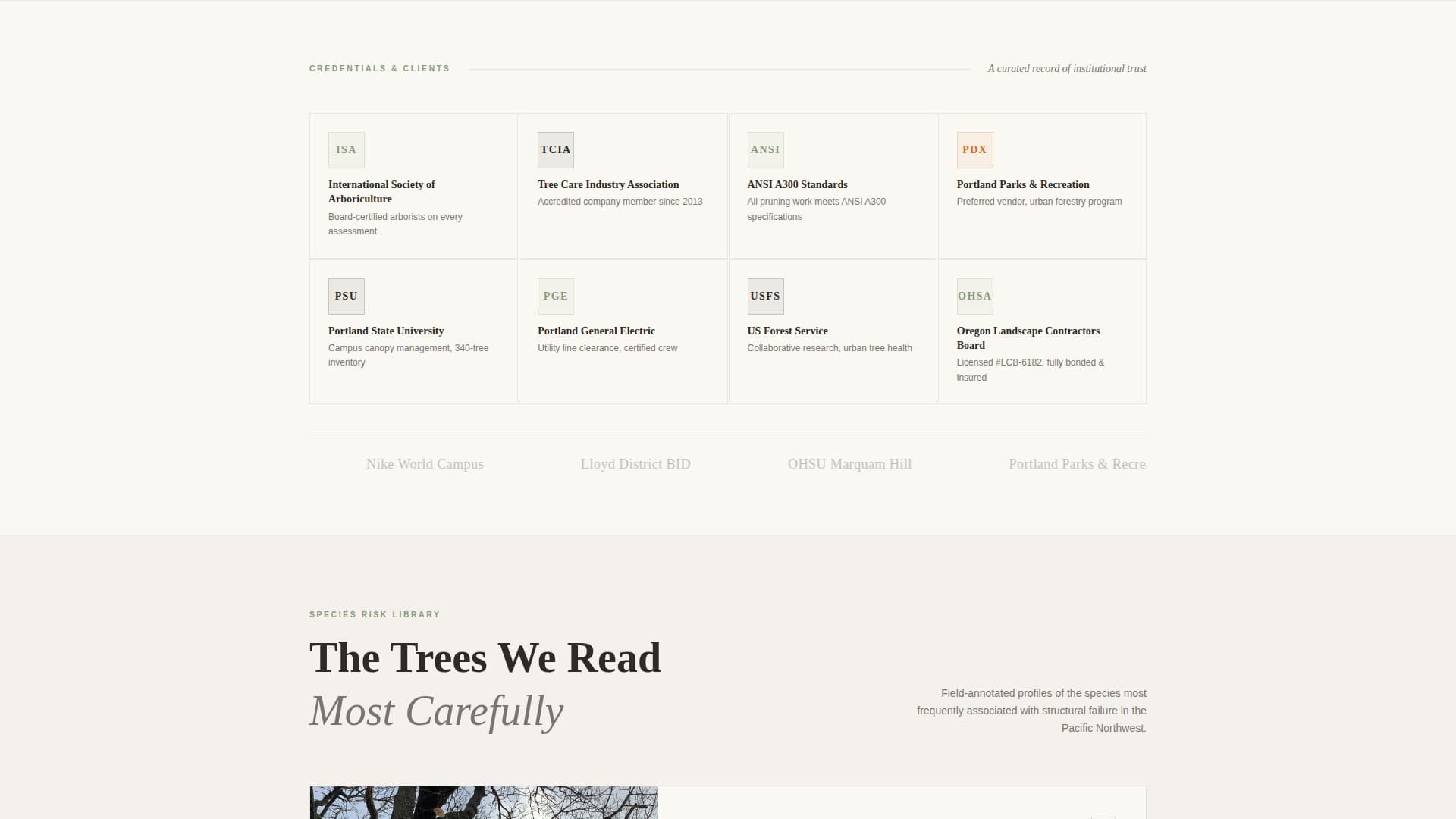 Specialist Arborist Appointment Booking Website Template