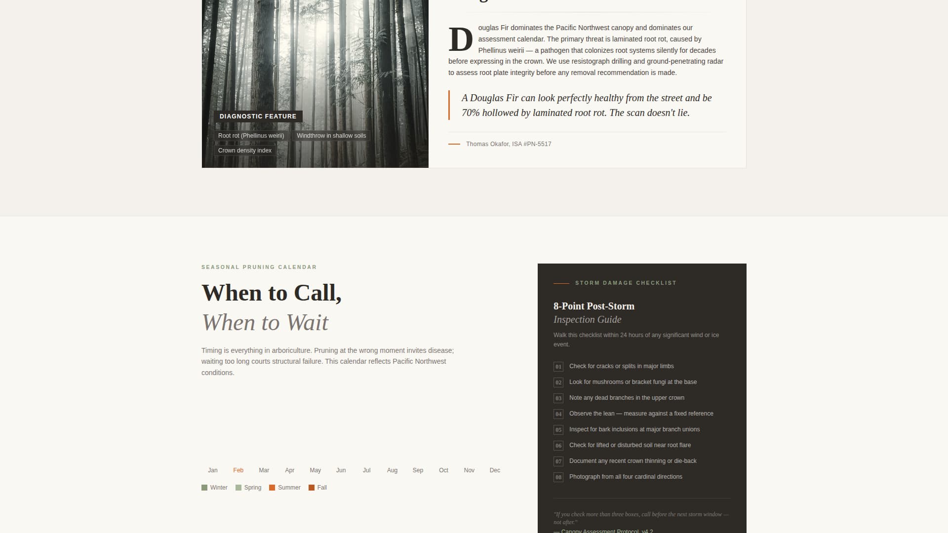 Specialist Arborist Appointment Booking Website Template