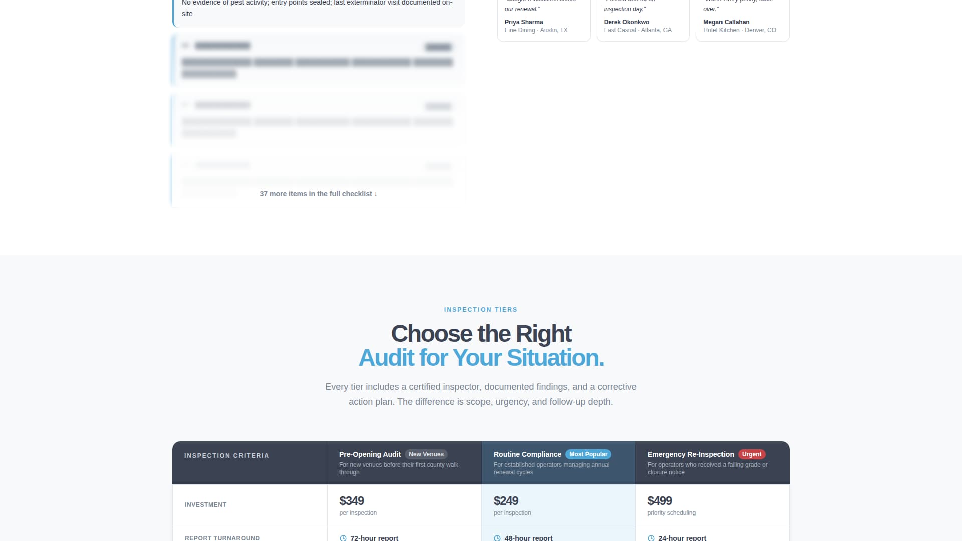 Health Inspector Appointment Booking Website Template