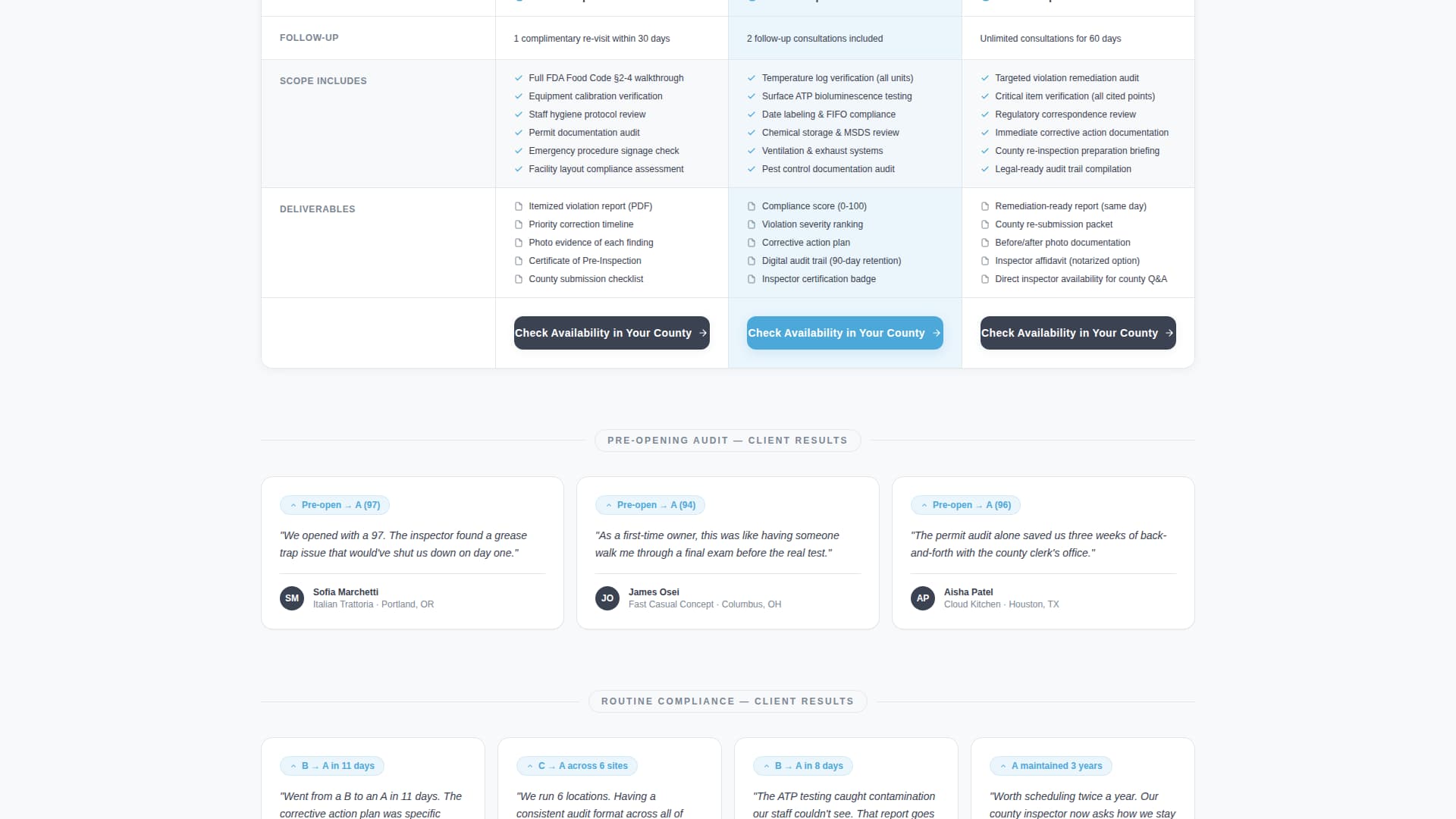 Health Inspector Appointment Booking Website Template