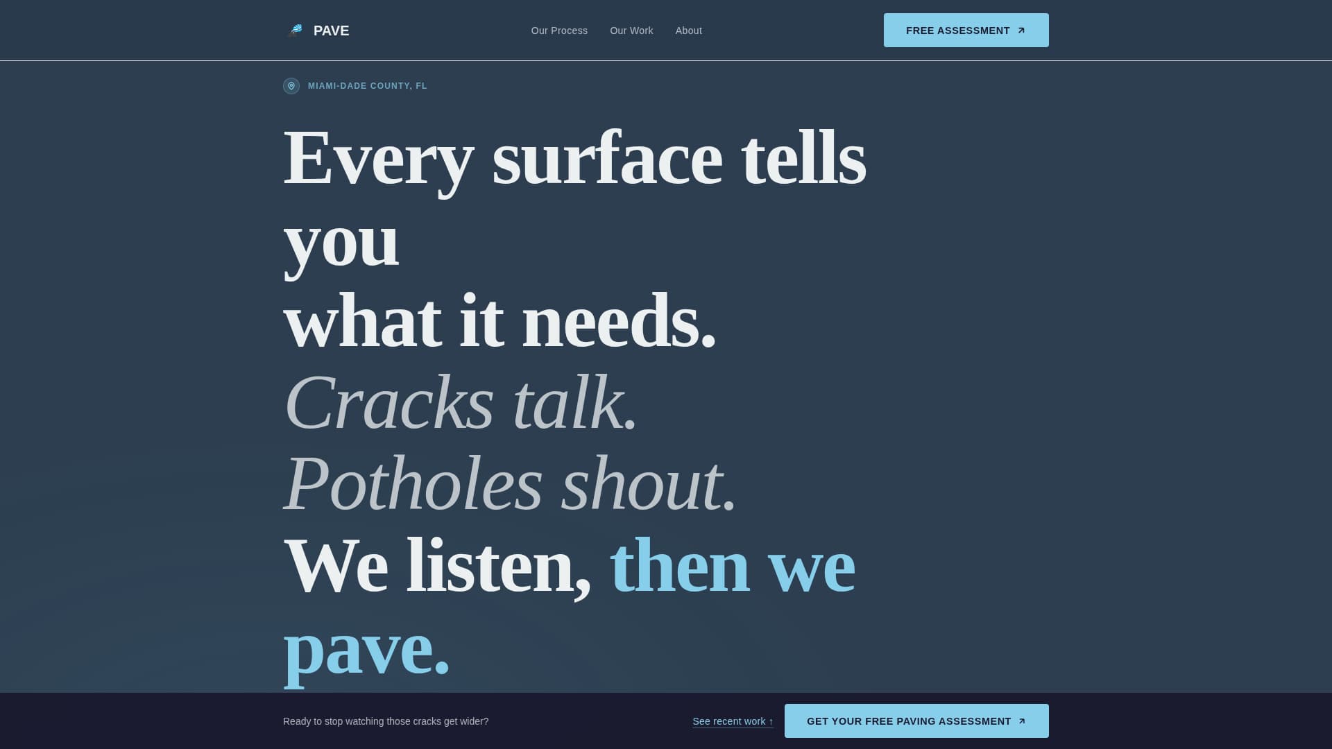 Asphalt — Expert Driveway Paving Landing Page Template