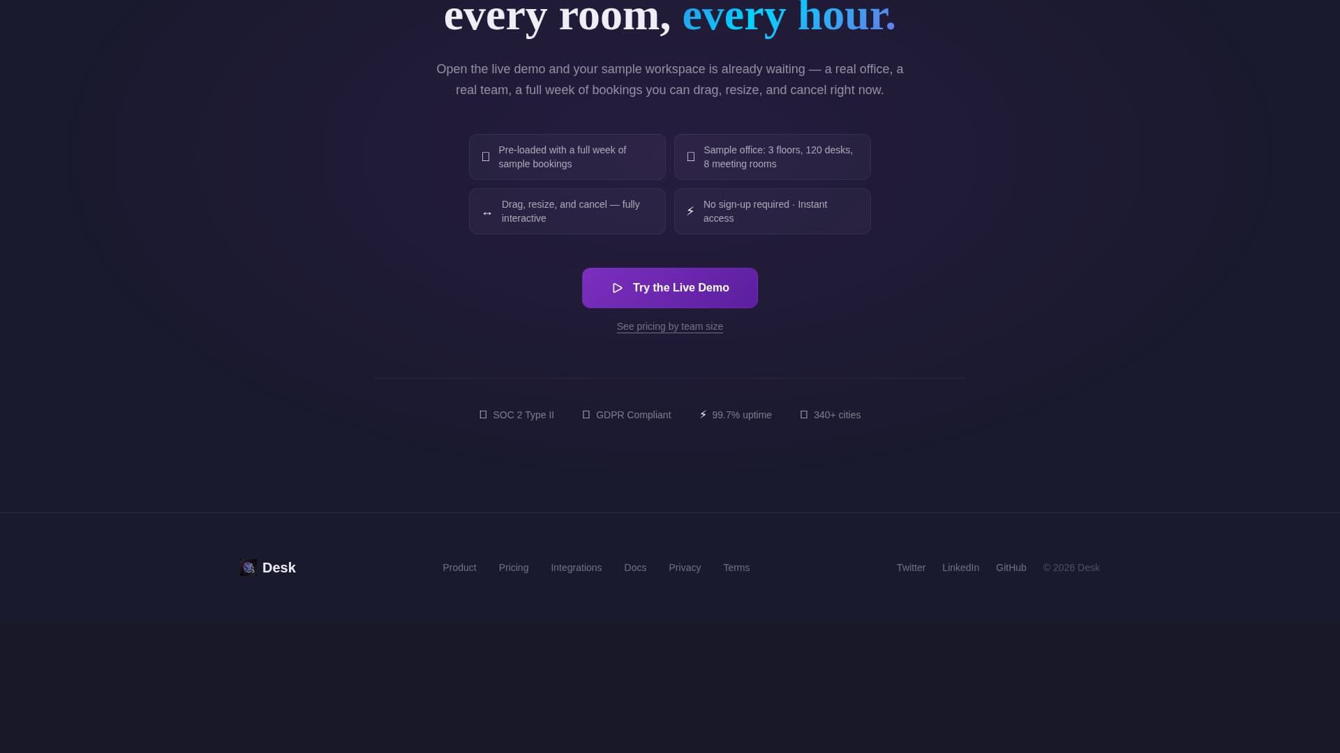 Coworking Digital Presence Appointment Booking Website Template