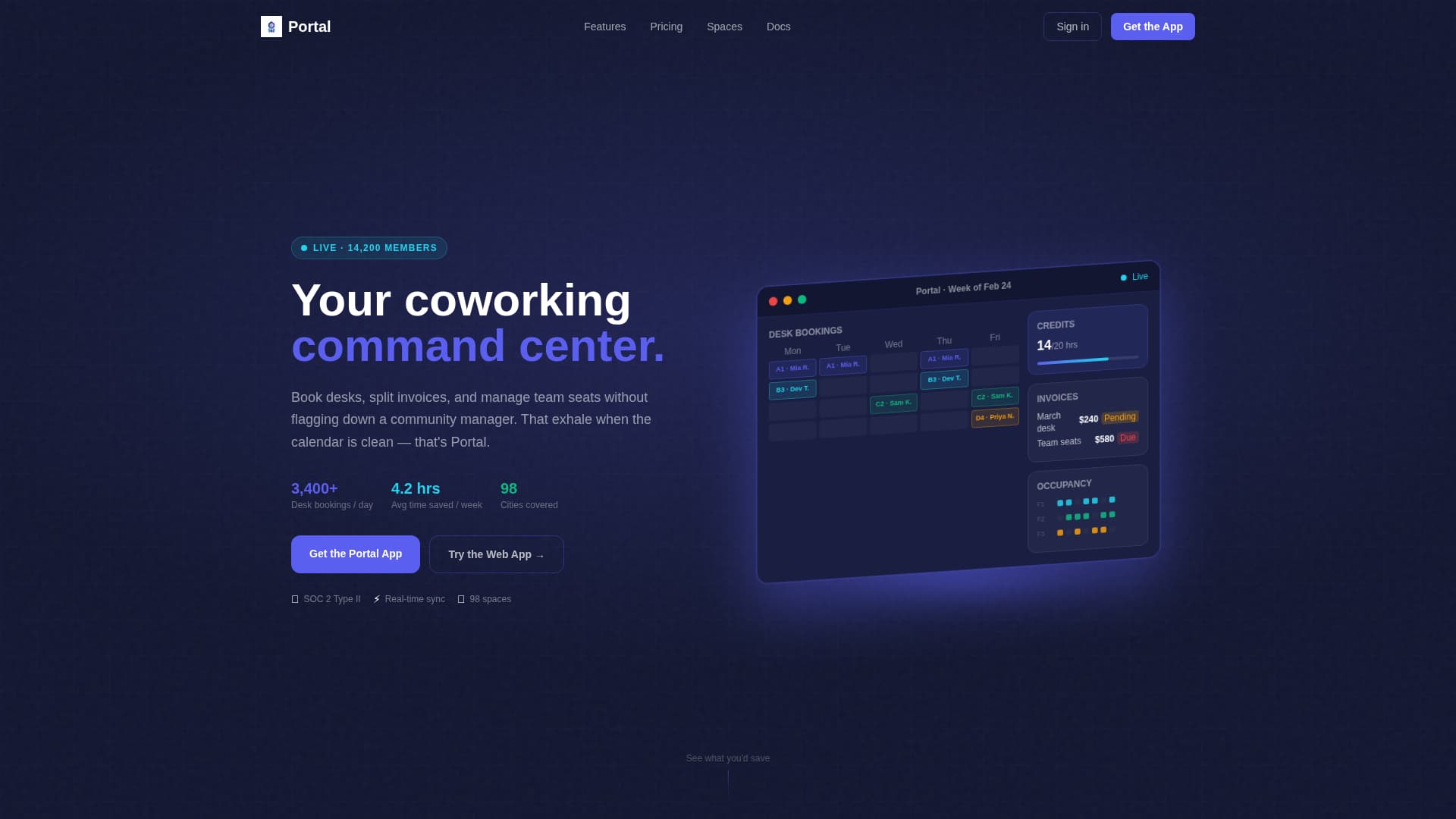 Coworking Digital Presence Cost Estimator Website Template
