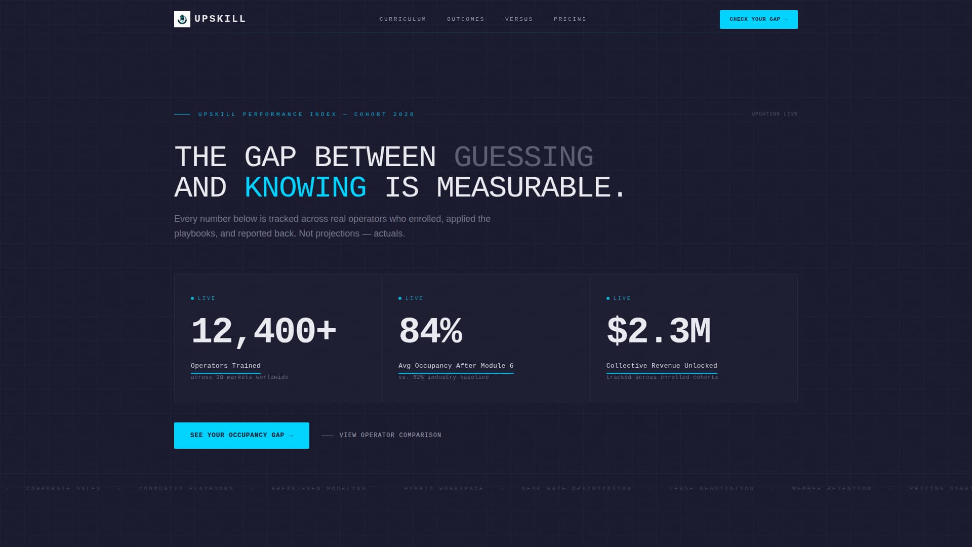 Coworking Digital Presence Comparison Website Template