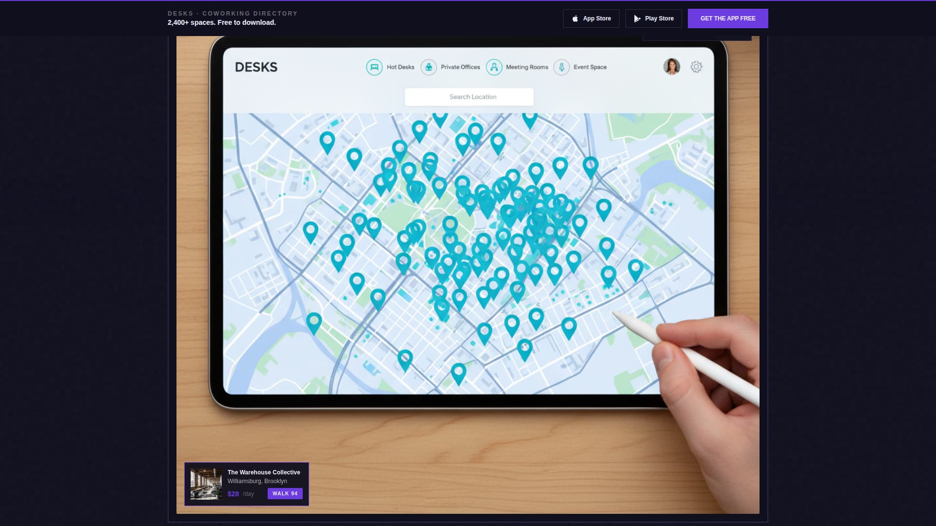 Coworking Digital Presence Provider Directory Website Template