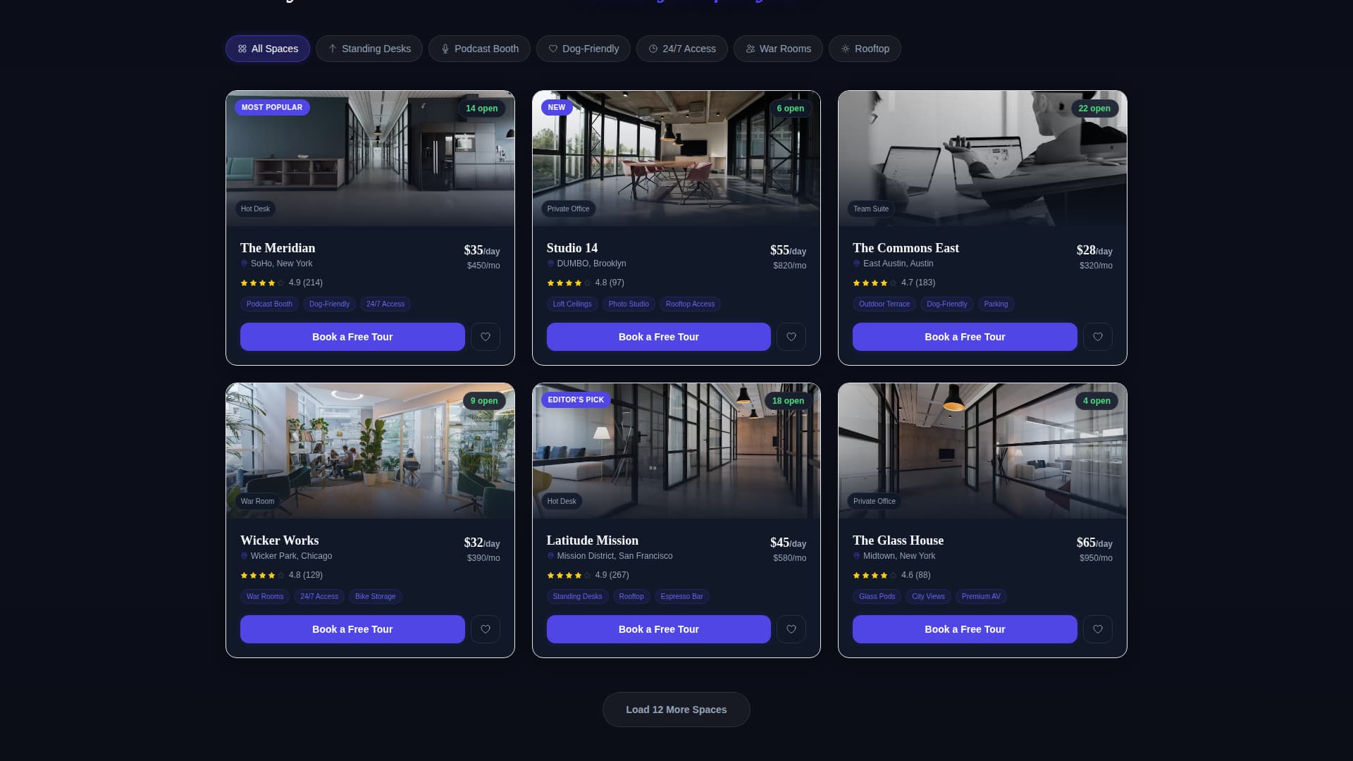 Specialist Coworking Digital Presence Appointment Booking Website Template