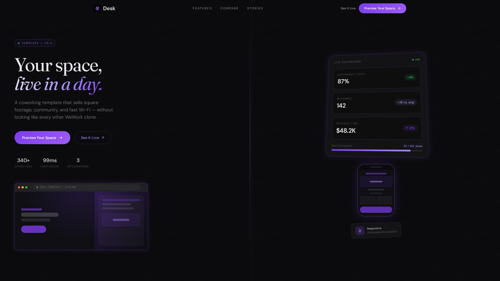 Specialist Coworking Digital Presence Professional Website Template