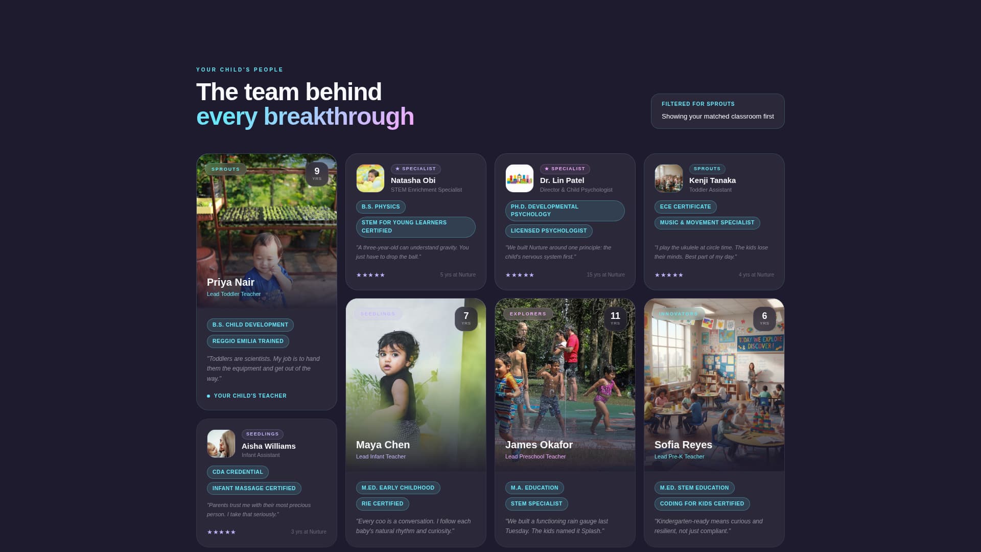 Nurture - Innovative Childcare Landing Page Template