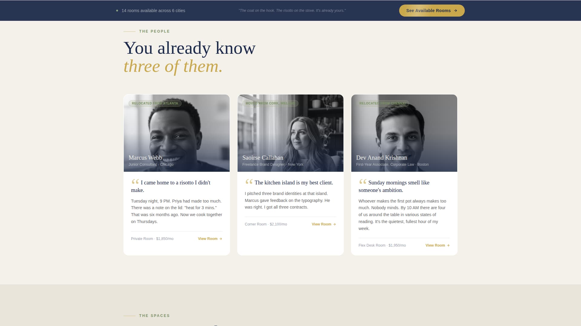 Commune - Pastoral Co-living Landing Page Template