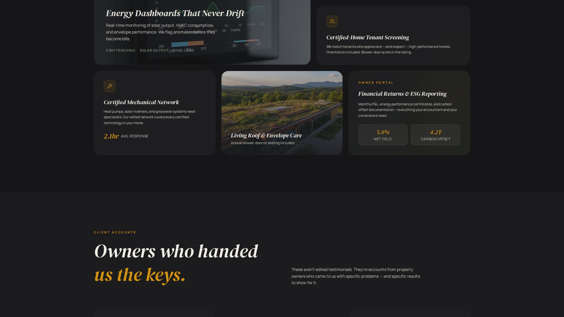 Steward - Authoritative Eco Property Landing Page Template