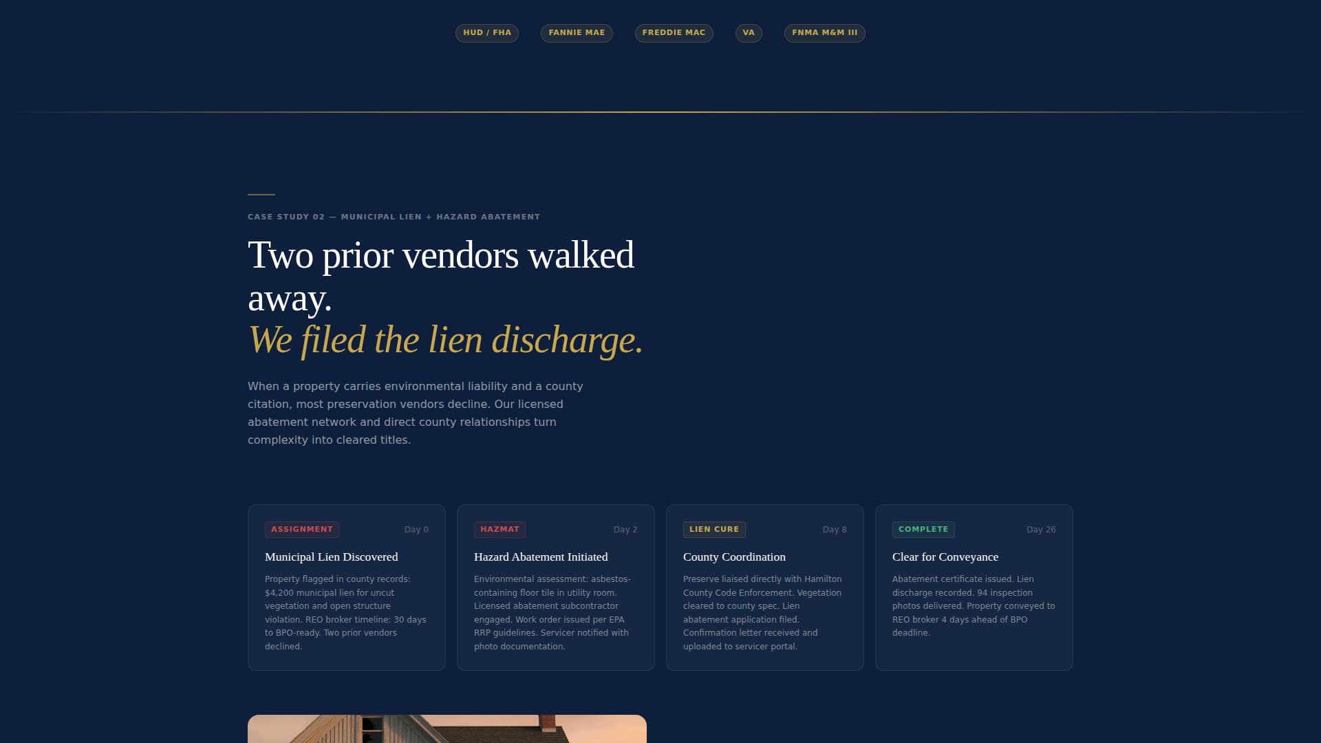 Preserve - Authoritative REO Landing Page Template