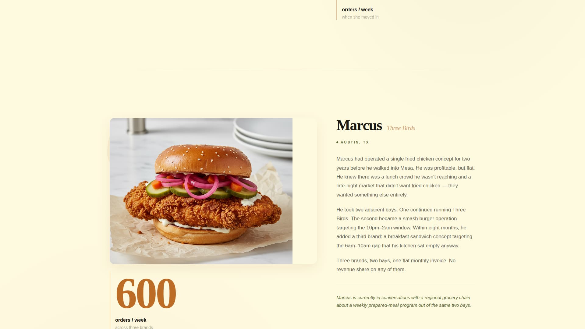 Mesa - Serene Ghost Kitchen Landing Page Template