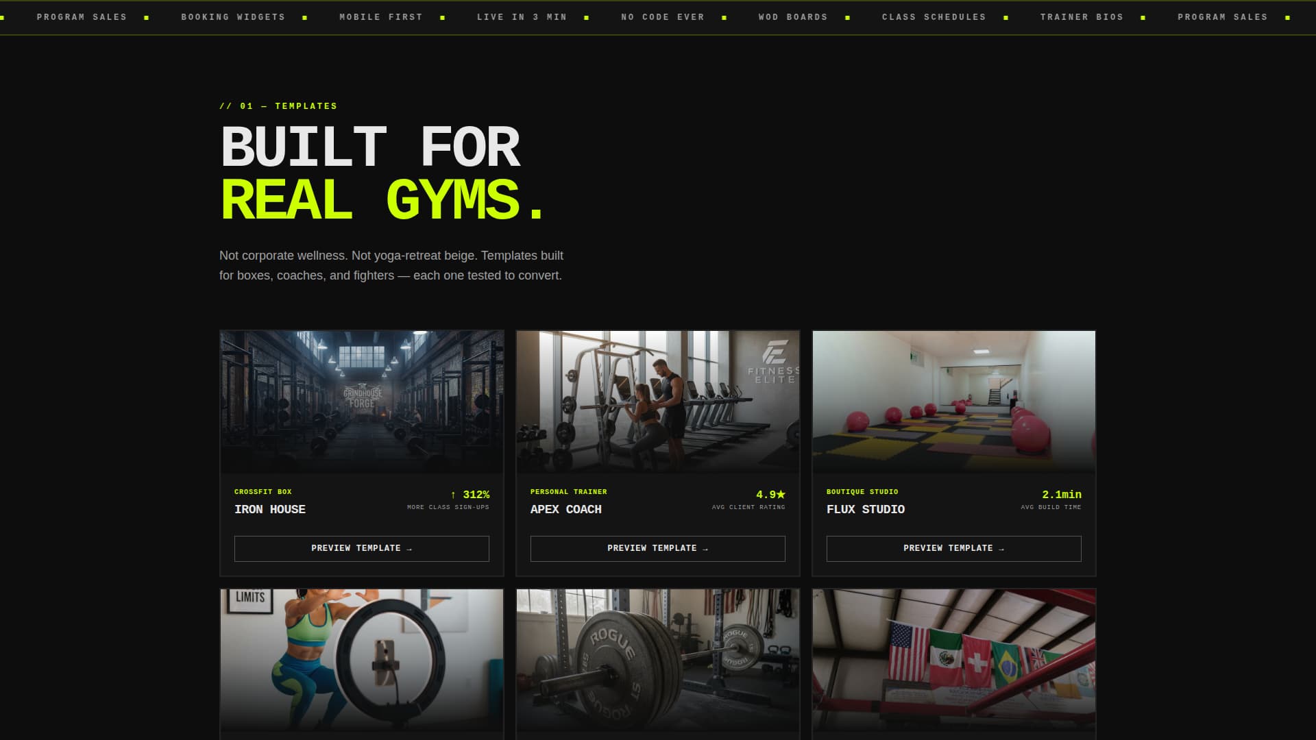 Forge - Powerful Fitnessbuilder Landing Page Template