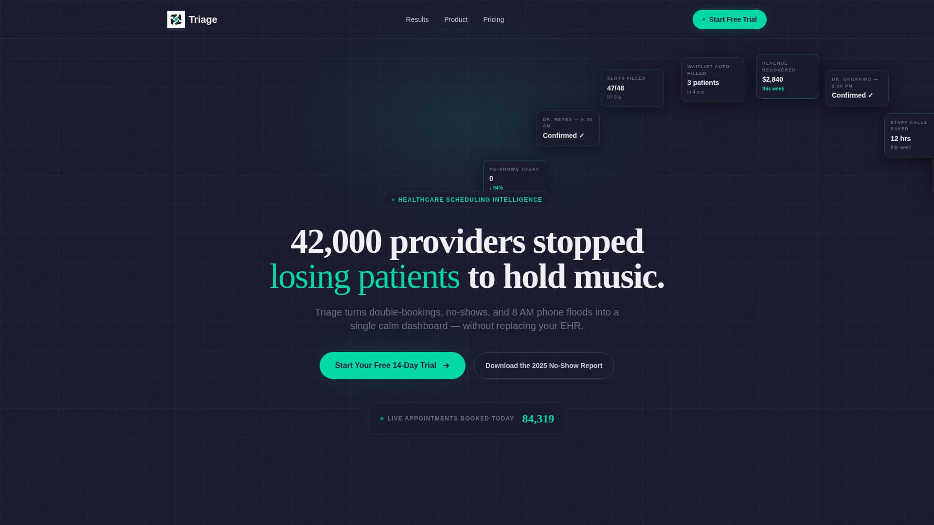 Healthcare Software & SaaS Booking Website Template