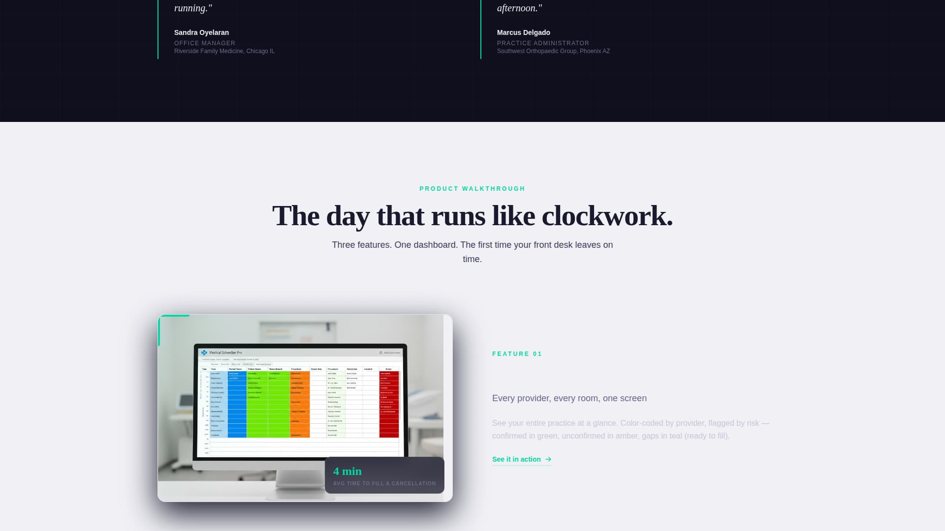 Healthcare Software & SaaS Booking Website Template
