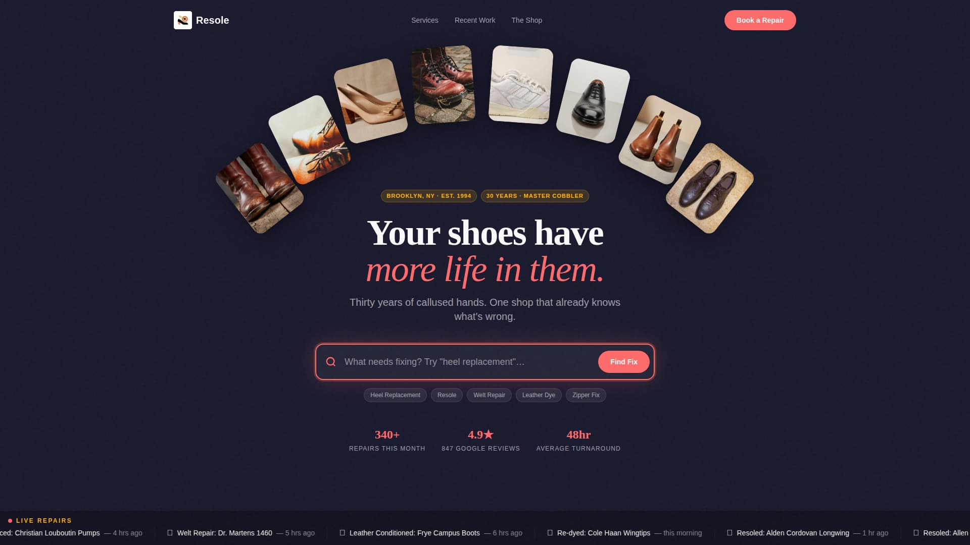 Local Brick & Mortar Business Appointment Booking Website Template