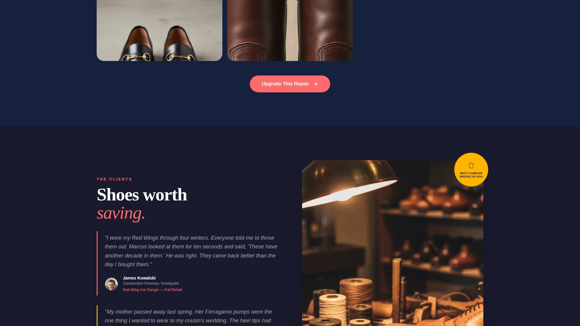 Local Brick & Mortar Business Appointment Booking Website Template