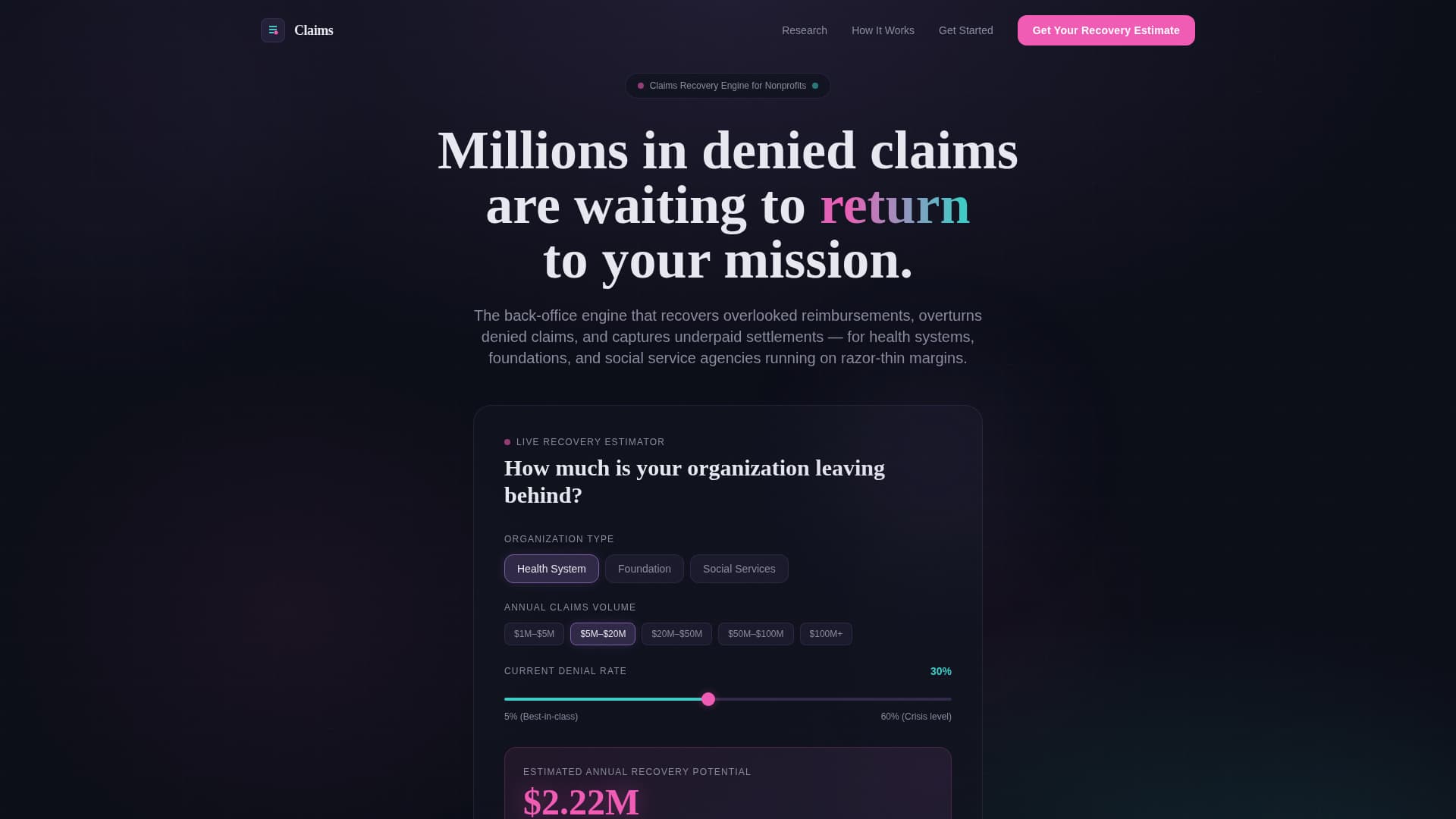 Nonprofit Software Specialist Cost Calculator Website Template