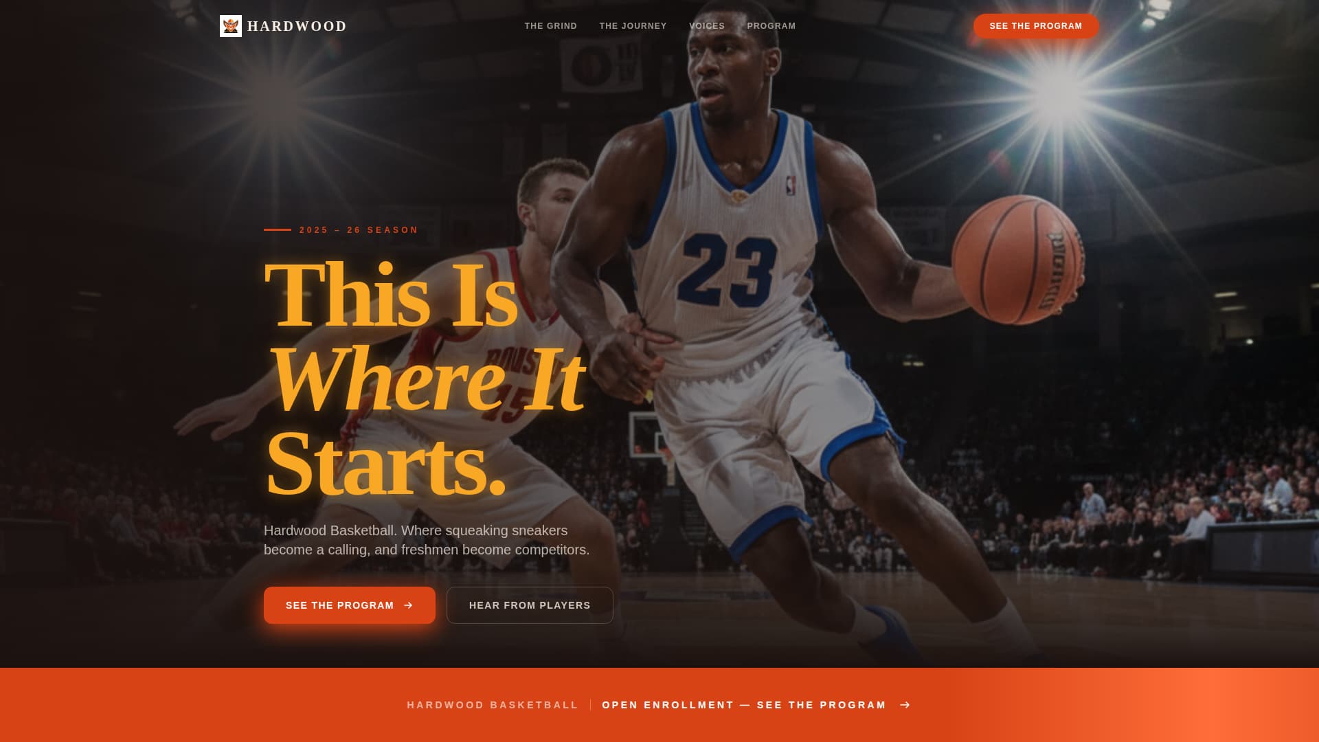 High School Basketball Program Website Template