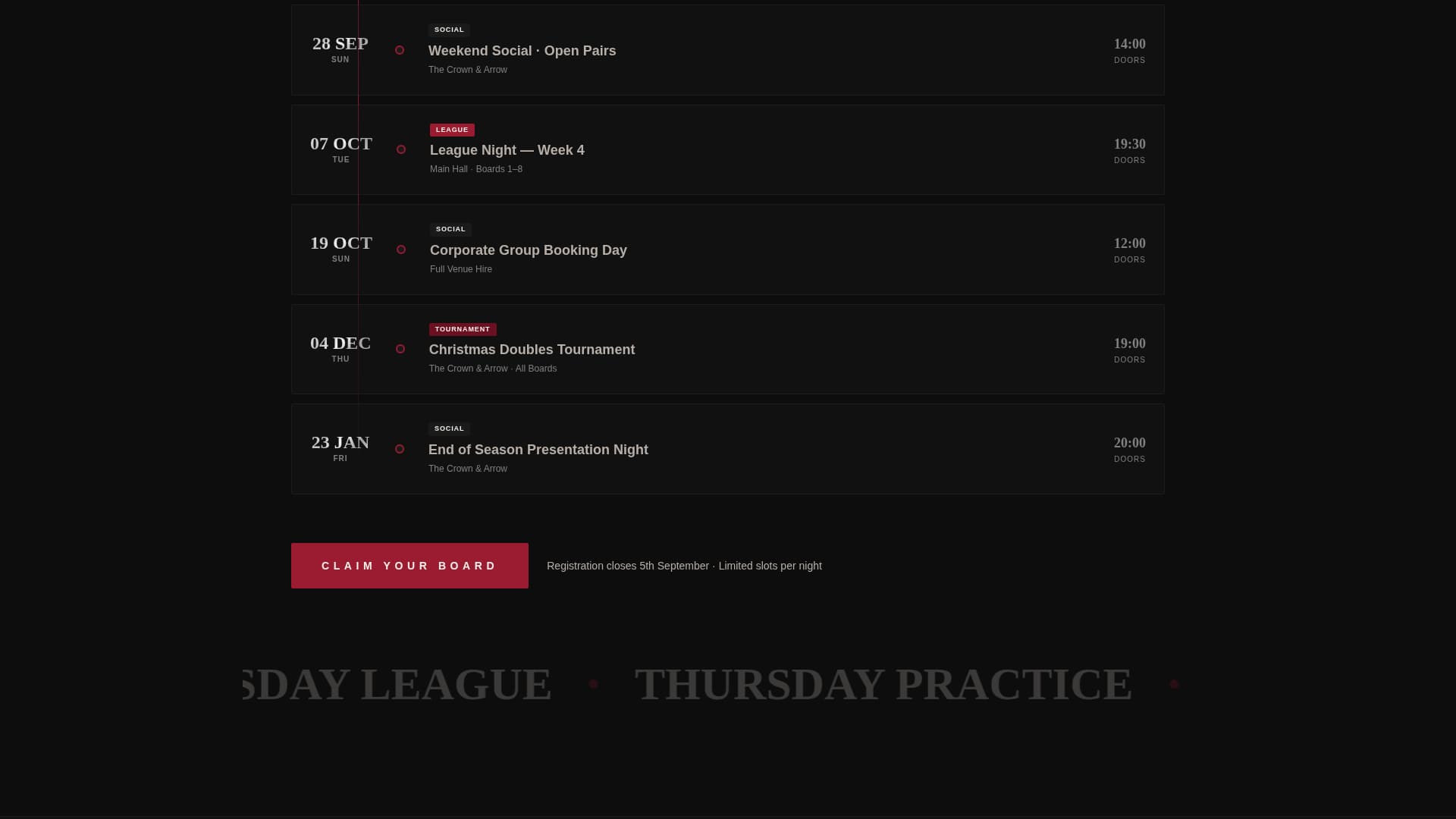 Specialist Darts Professional Website Template