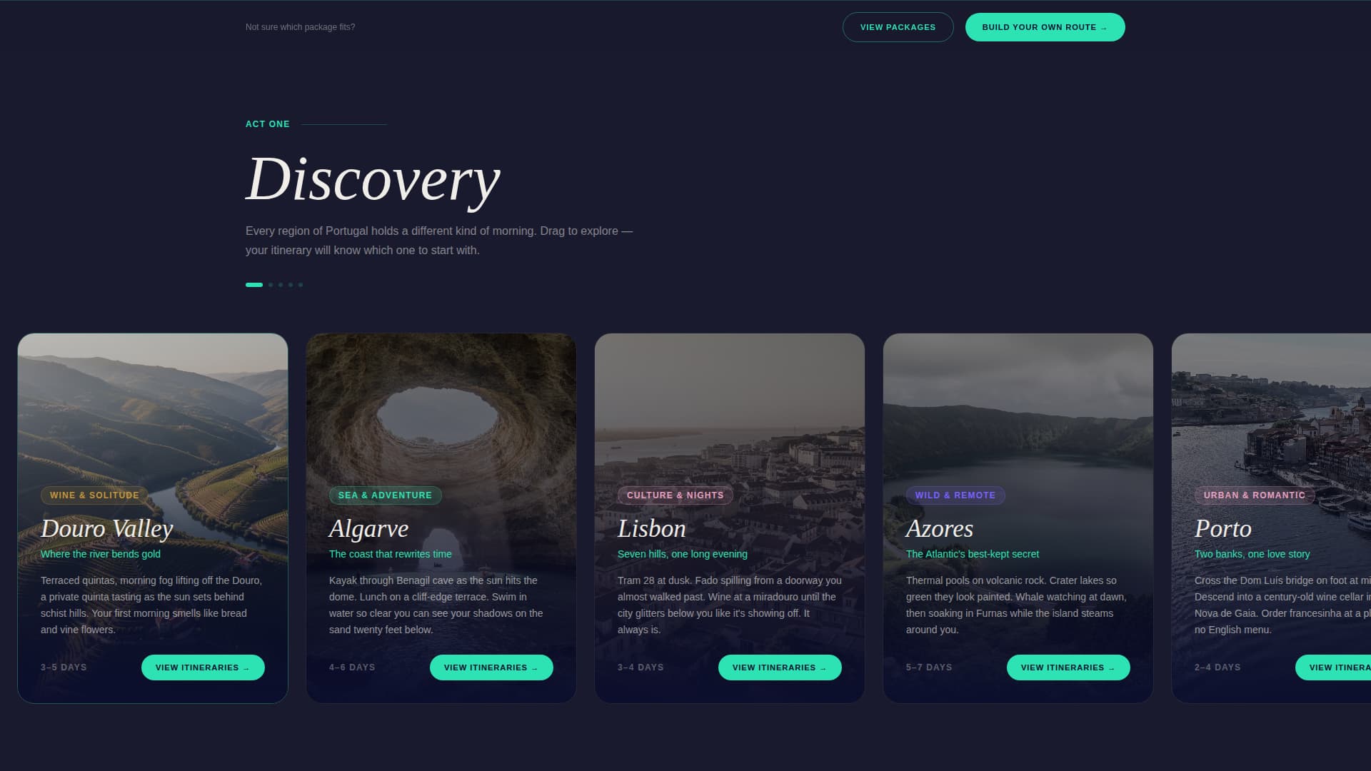 Portugal Travel Advanced Booking Website Template