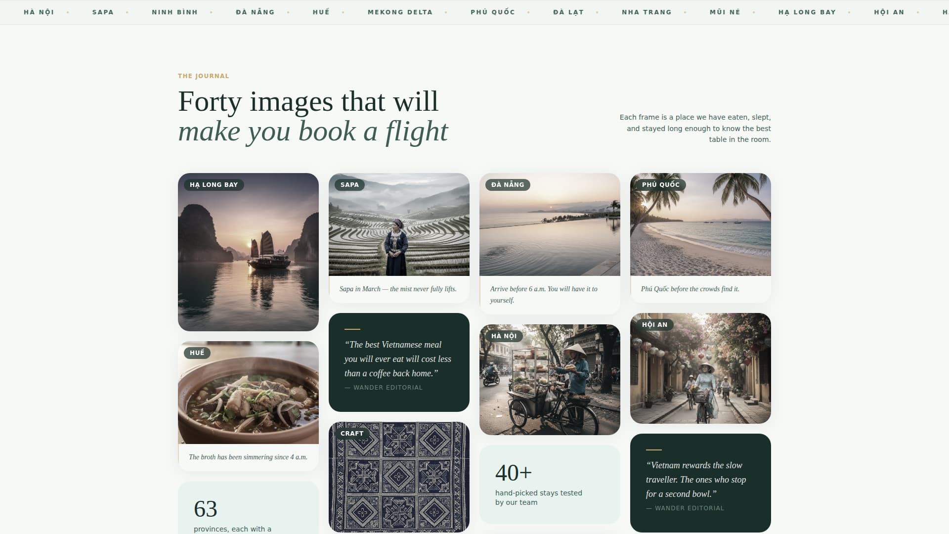 Vietnam Travel Booking Website Template
