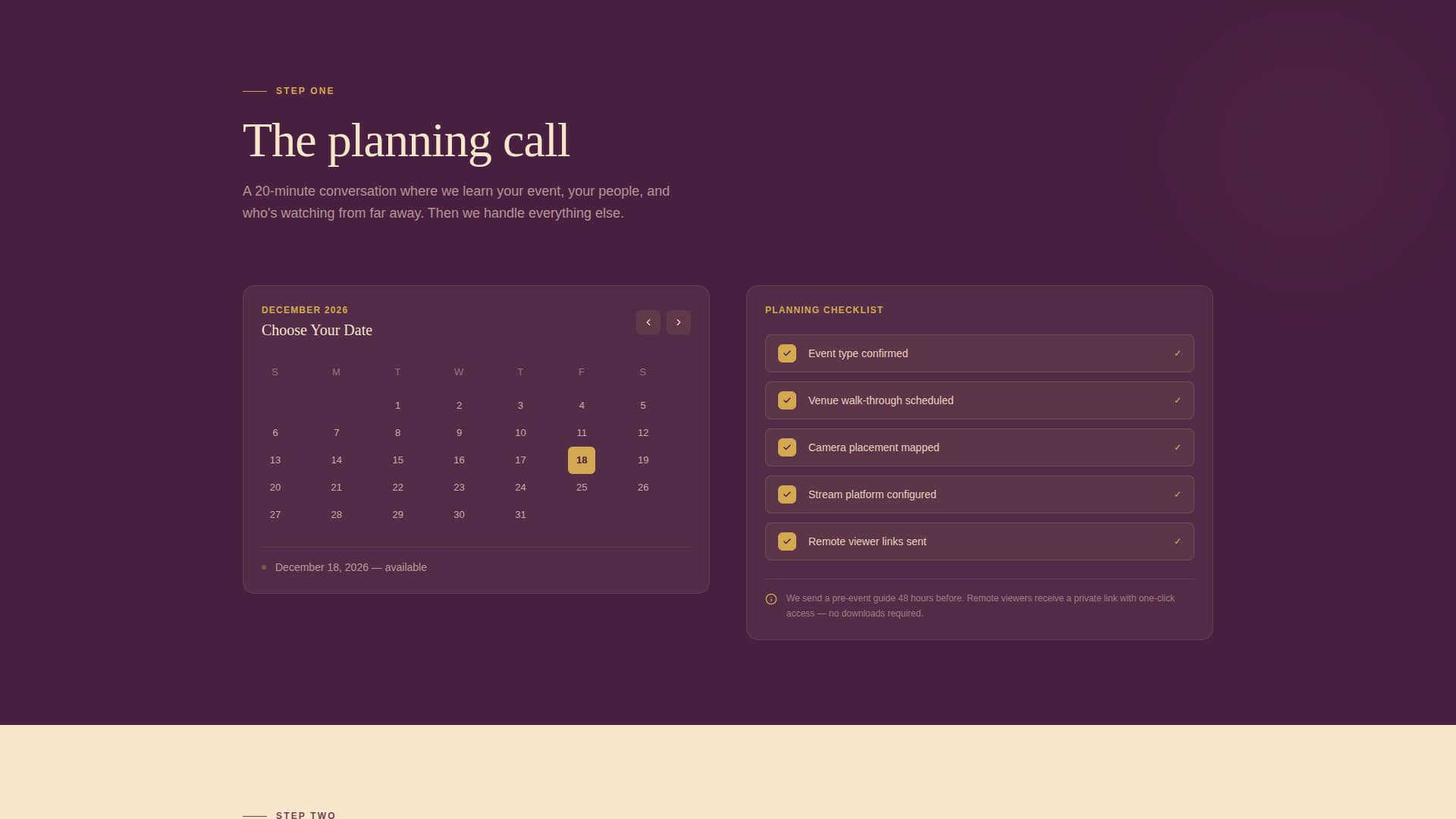 Holiday Event Booking Website Template