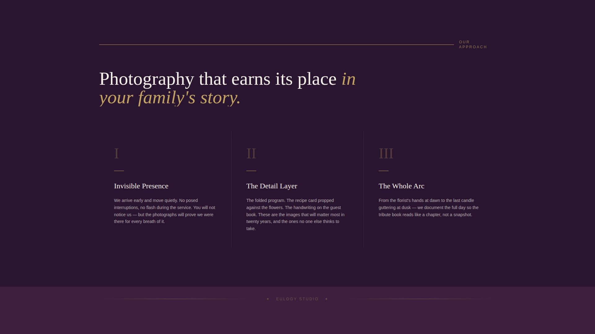 Memorial Event Specialist Booking Website Template