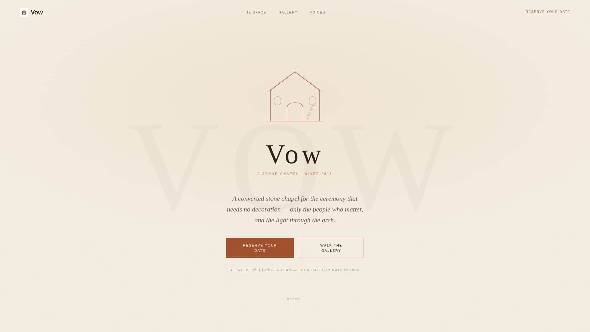 Minimalist Wedding Specialist Booking Website Template