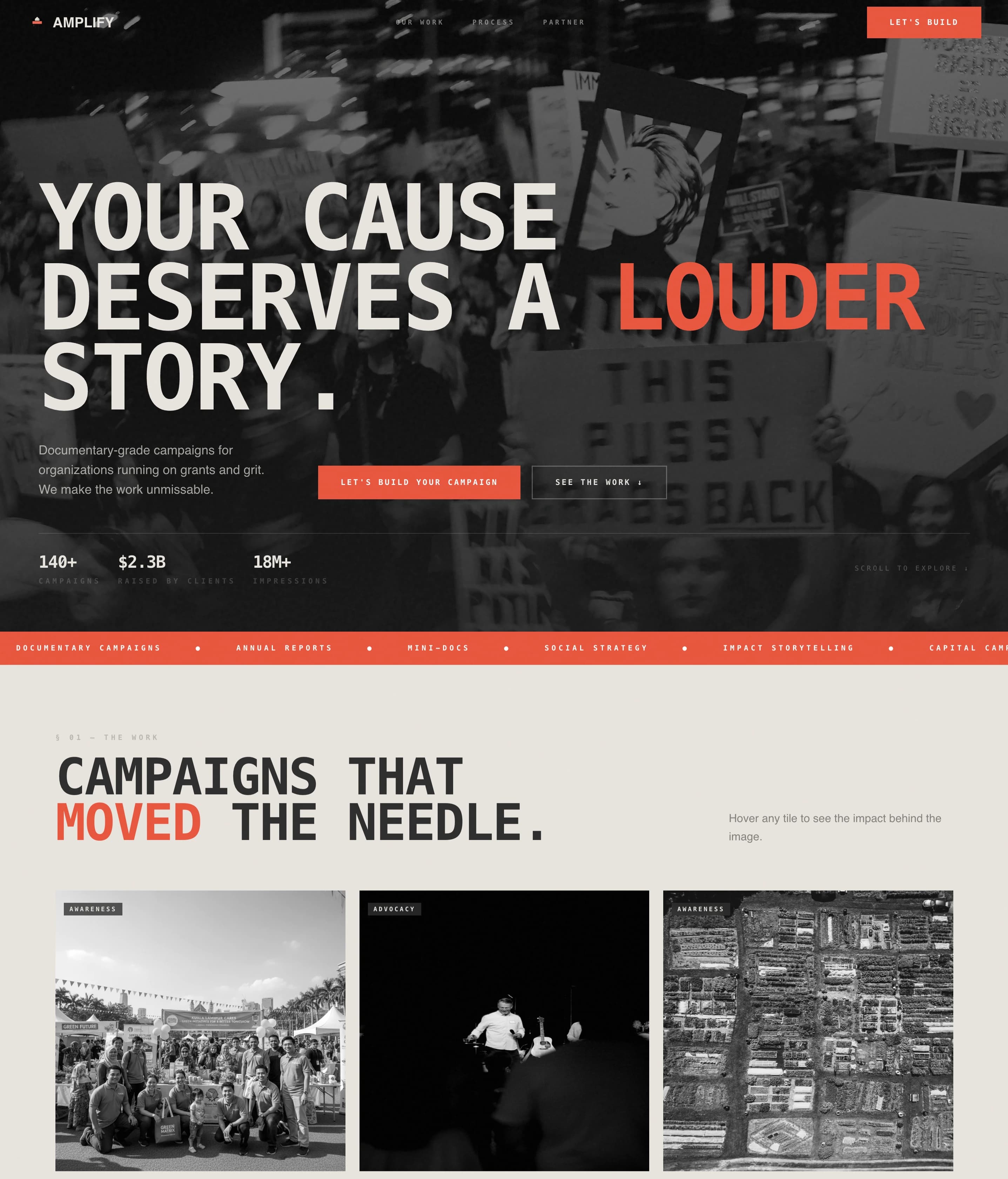 Nonprofit Marketing Agency Bold Landing Page Template