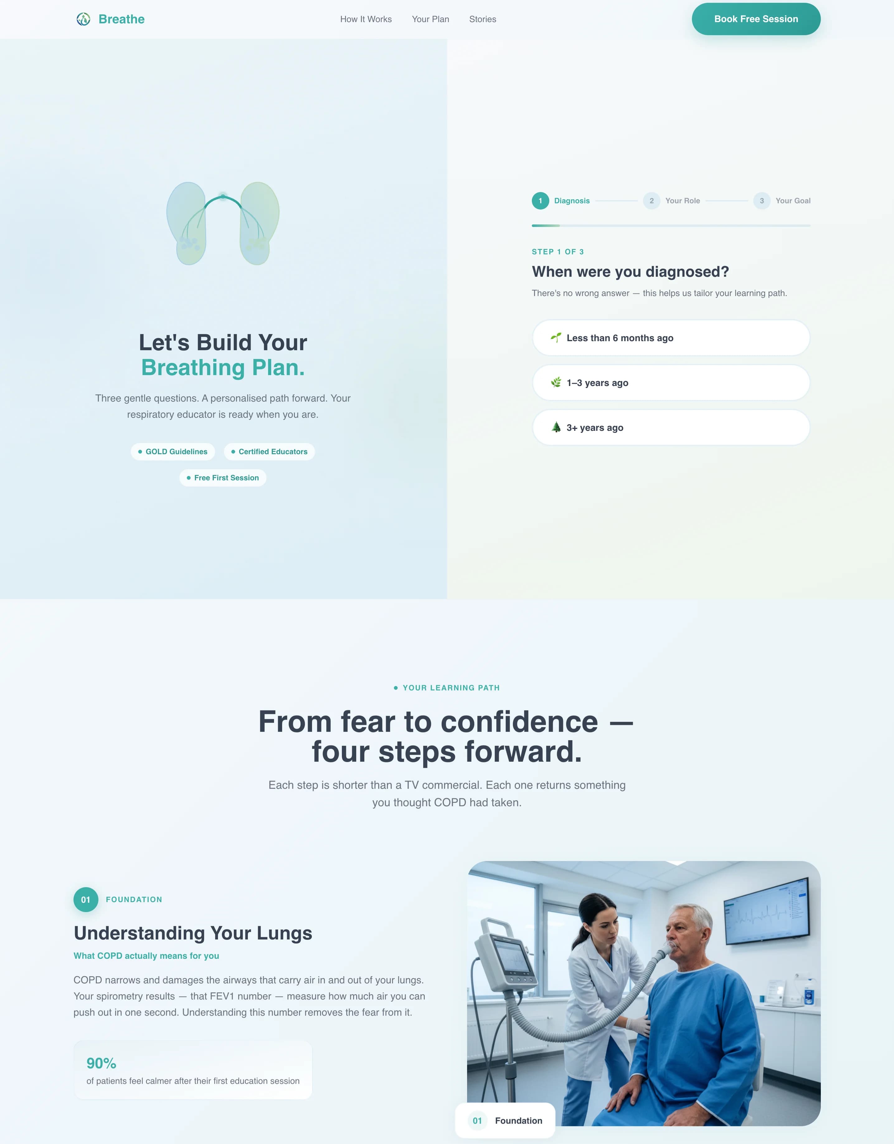 Breathe - Calming Copd Landing Page Template