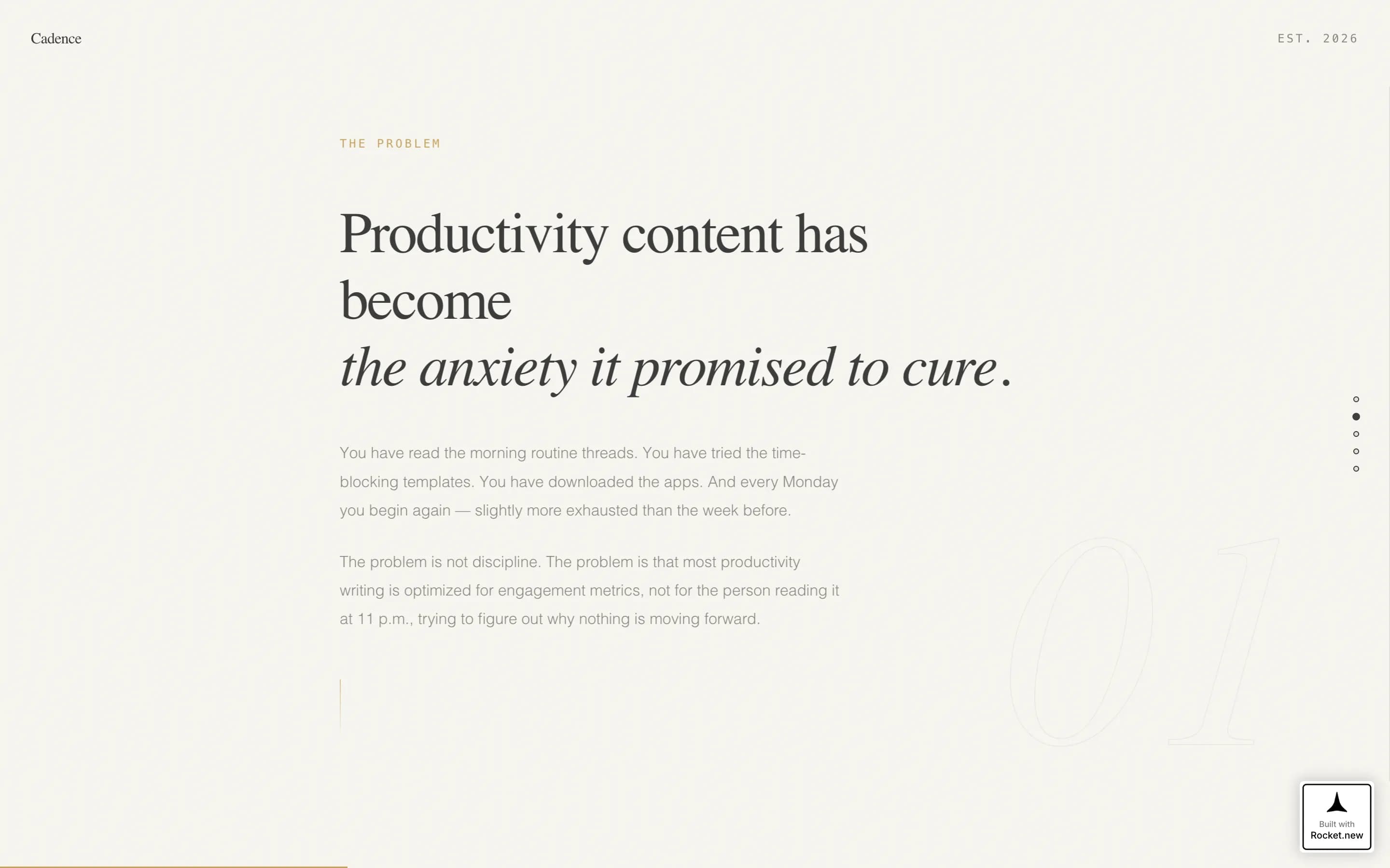 Tempo — Elegant Productivity Hub Landing Page Template