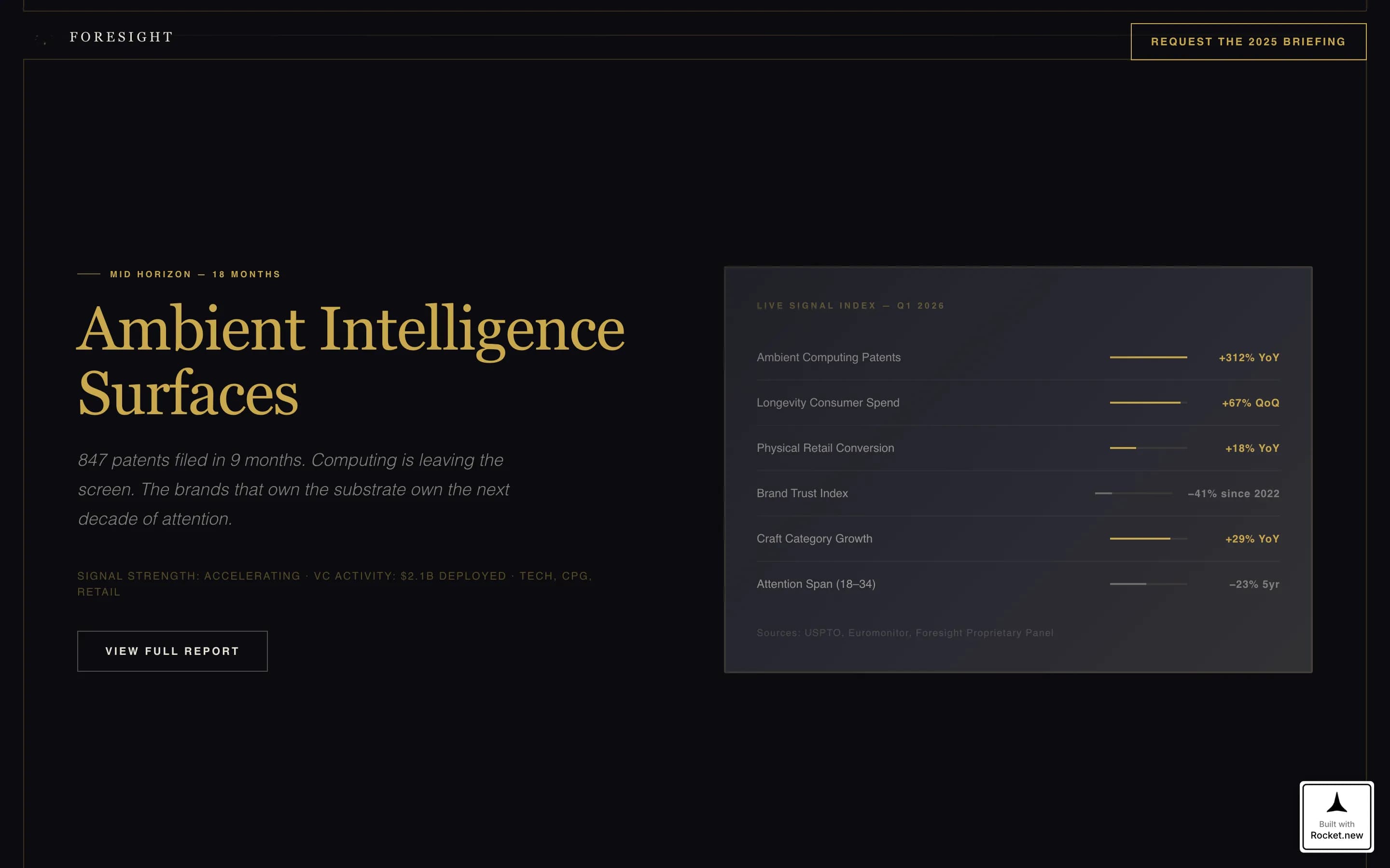 Foresight - Immersive Agency Landing Page Template