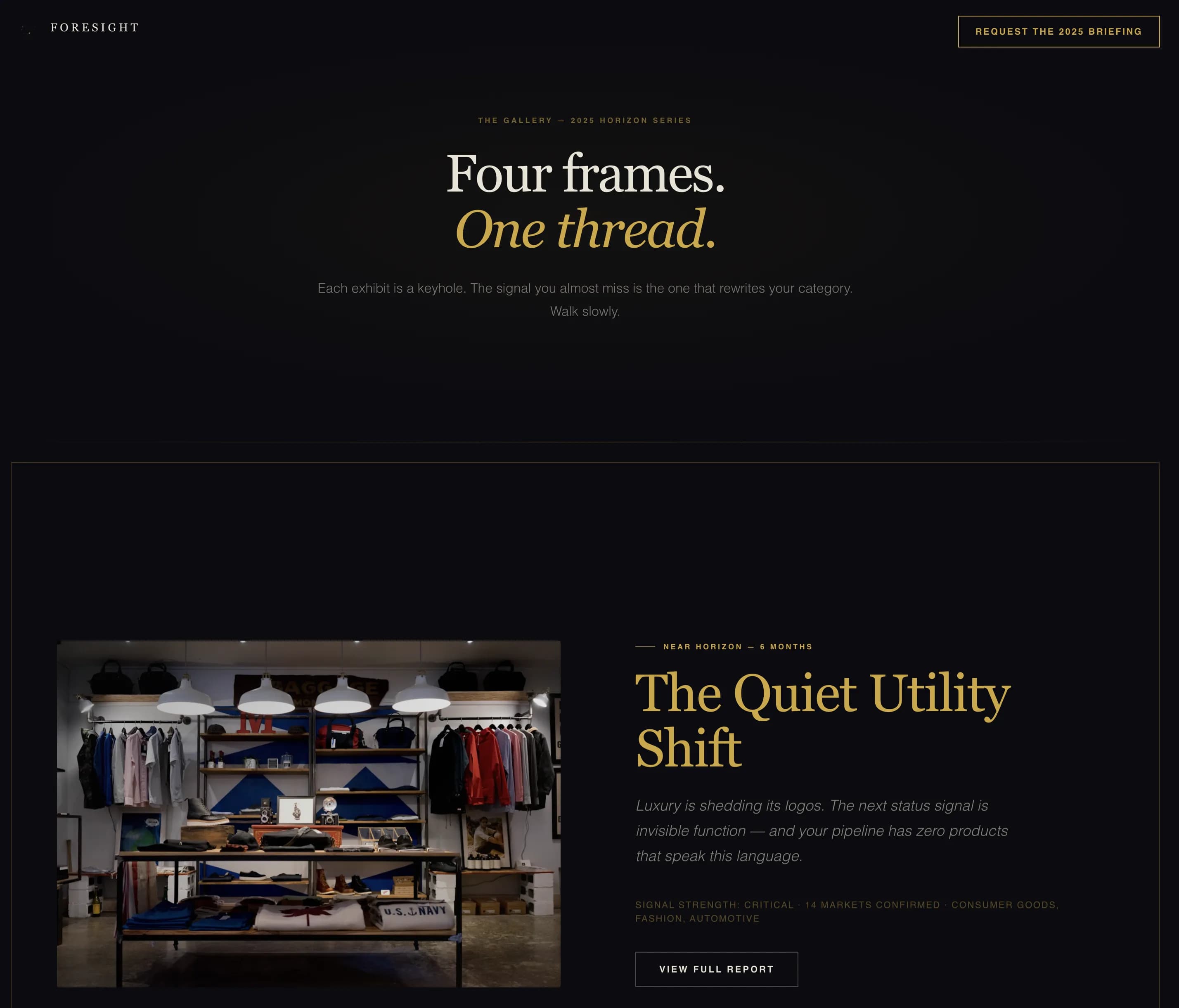 Foresight - Immersive Agency Landing Page Template