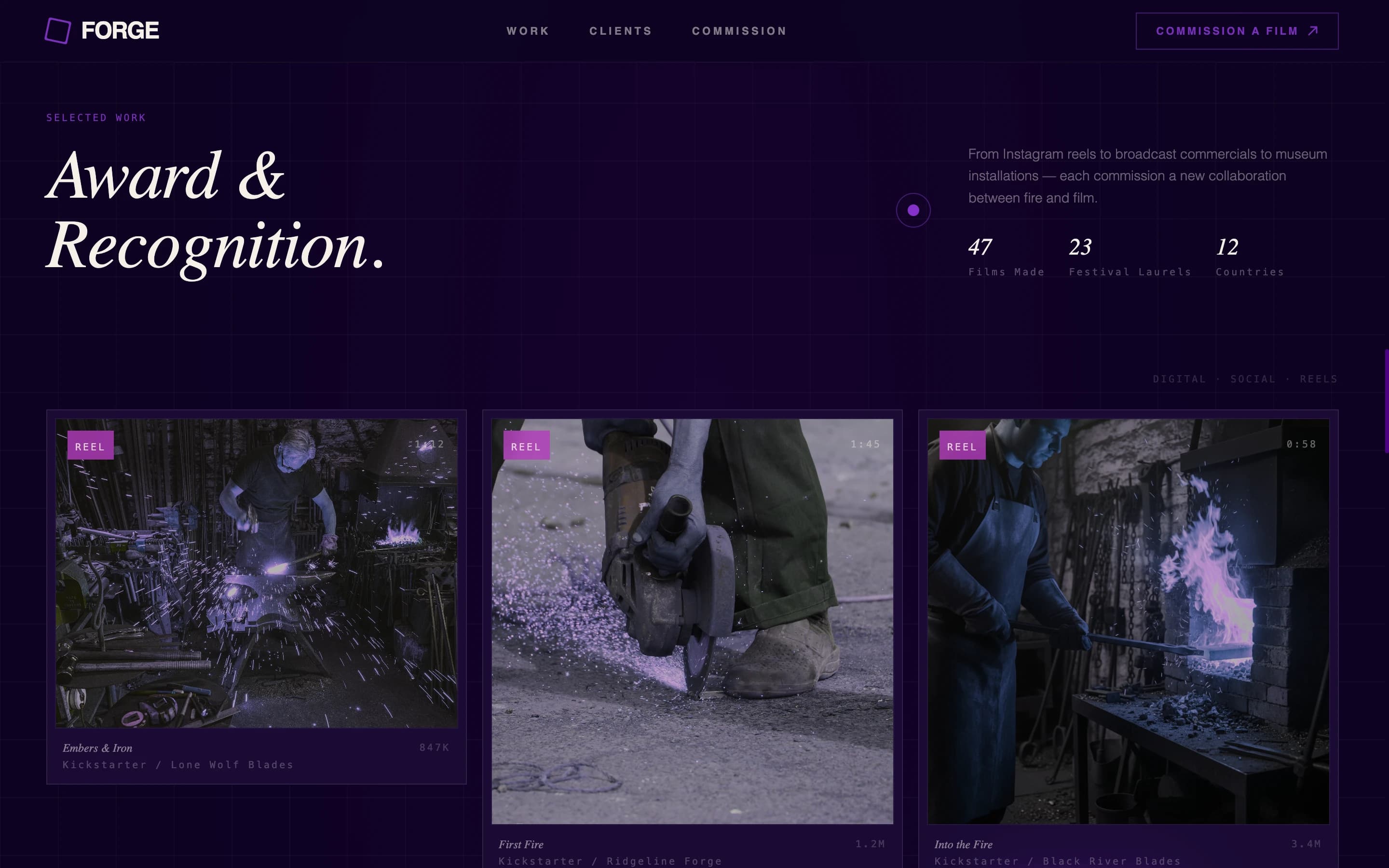 Forge - Striking Metalsmith Landing Page Template